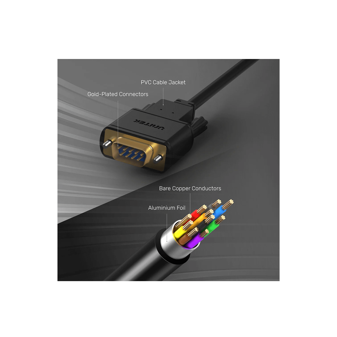 Unitek DB9 (9 Pin) Straight Through Serial Cable in Qatar Unitek DB9 (9 Pin) Straight Through Serial Cable in Qatar